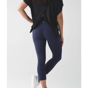 Lululemon Align Crop Navy Blue 6